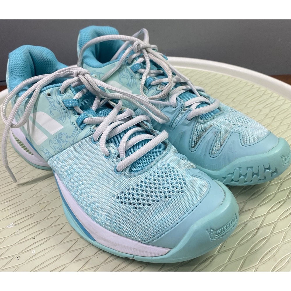 Babolat Propulse Blast All Court Womens Tennis Shoes Aqua Blue Sneakers 7.5